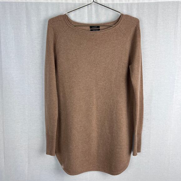 Halogen Sweater Cashmere Wool Camel Tunic Quiet Luxury Minimalist Capsule Cozy - Picture 1 of 8